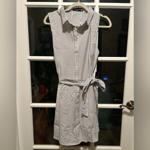 NWT Doe & Rae Striped Sleeveless Shirt Dress